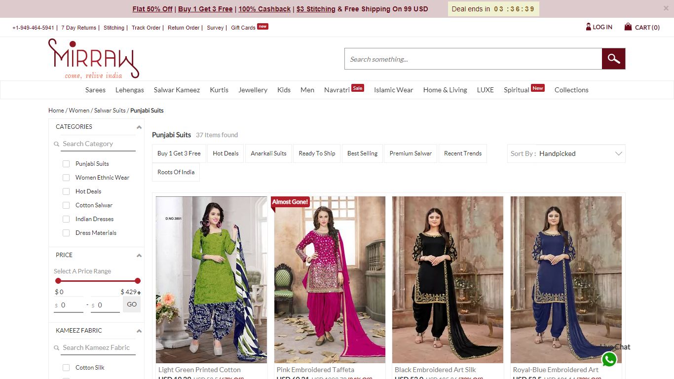 Punjabi Suits - Shop Indian Punjabi Suit Designs Online | Punjabi Dress ...