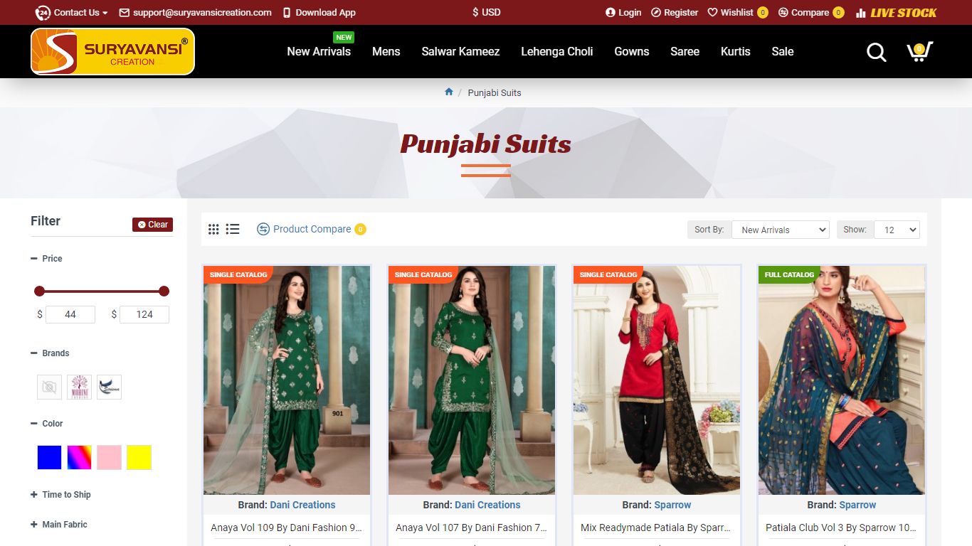 Wholesale Punjabi Suits Online - Buy Punjabi Salwar Kameez and Suit ...